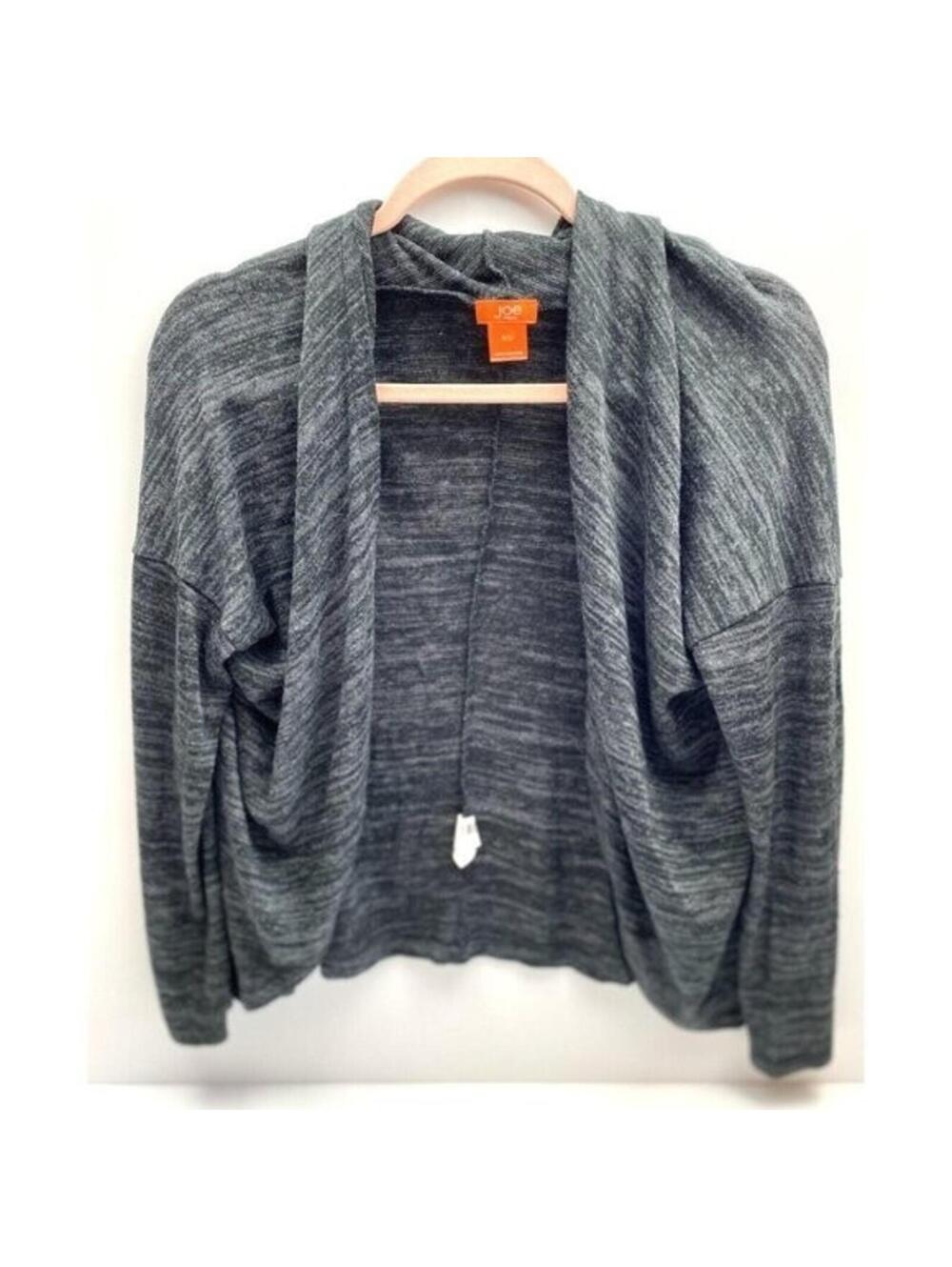 Womens Small Grey Cardigan Sweater Open Front Lightweight Soft Top GUC